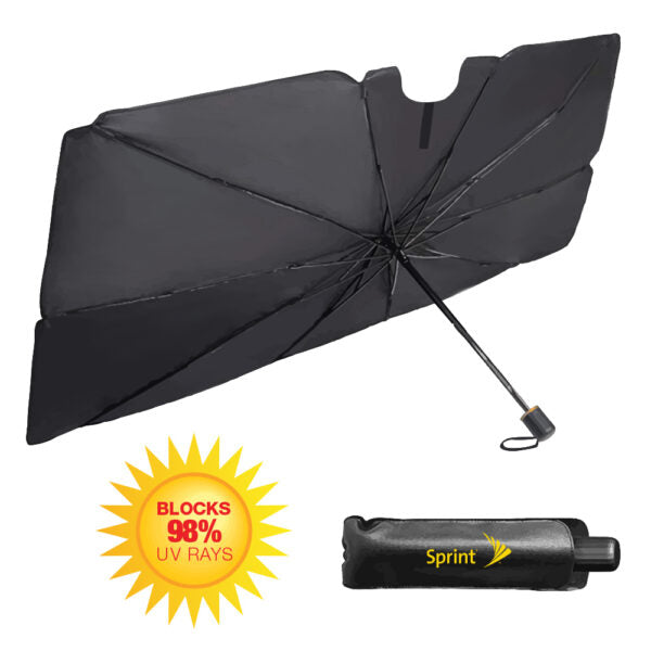 The Dashboard Defender – UV Car Windshield Sunshade Folding Umbrella