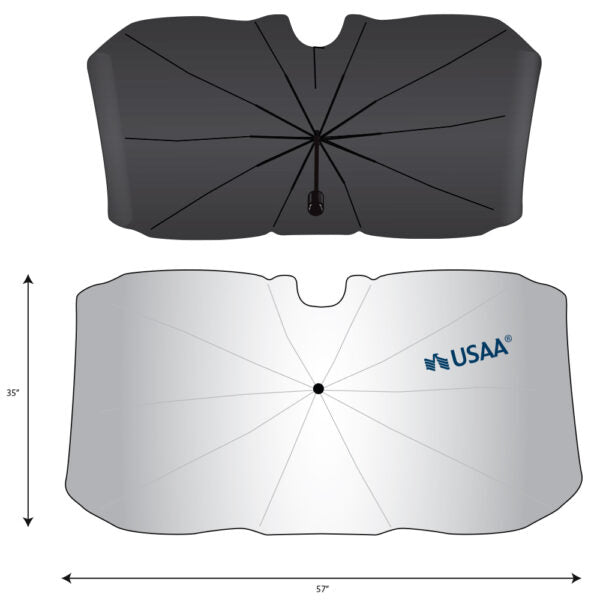 The Dashboard Defender – UV Car Windshield Sunshade Folding Umbrella