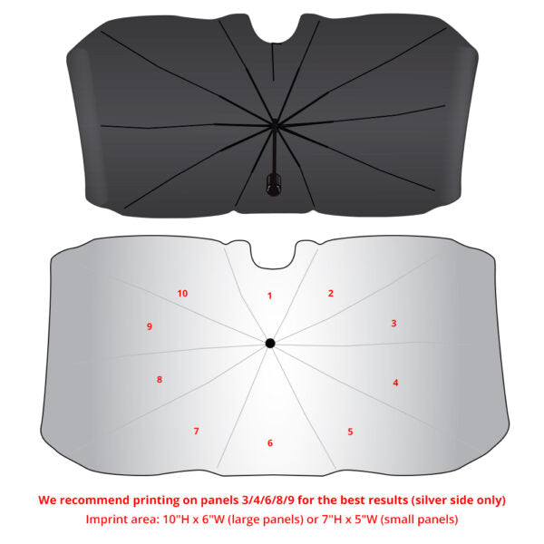 The Dashboard Defender – UV Car Windshield Sunshade Folding Umbrella
