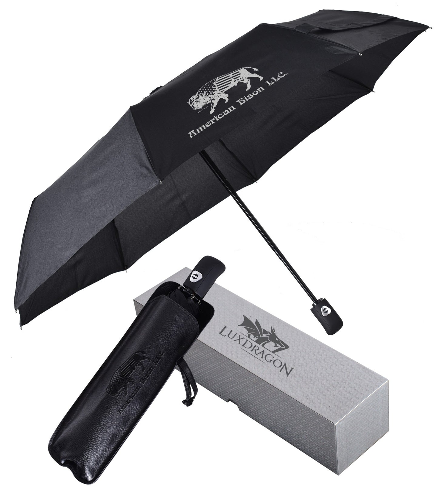 LuxeGift Tailored Personalized Folding Umbrella