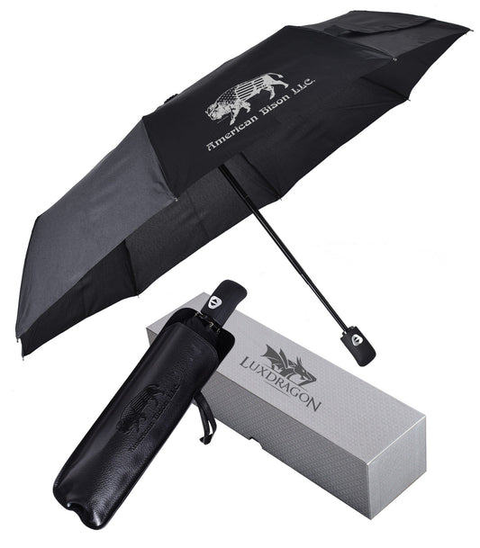 LuxeGift Tailored Personalized Folding Umbrella