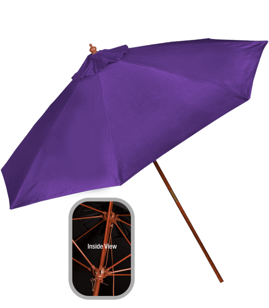 WoodVent Custom Vented Wooden Patio Umbrella