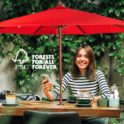 ClassicShade Promotional Wooden Patio and Market Umbrella