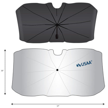 The Dashboard Defender – UV Car Windshield Sunshade Folding Umbrella