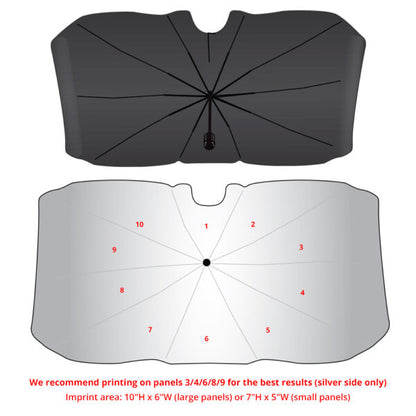 The Dashboard Defender – UV Car Windshield Sunshade Folding Umbrella
