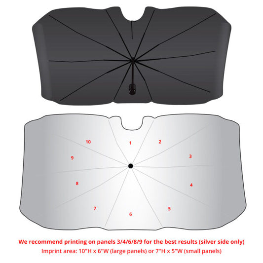The Dashboard Defender – UV Car Windshield Sunshade Folding Umbrella