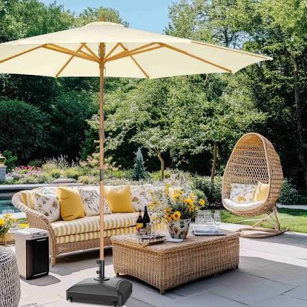 WoodFrame Elite Customized Wooden Patio Umbrella