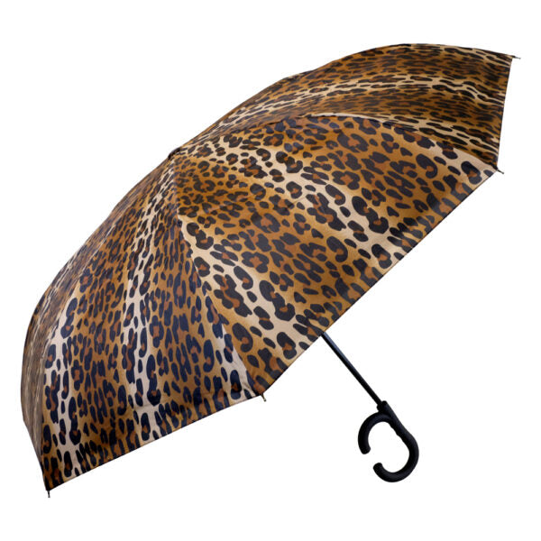 leopard patio umbrella Beautiful Print ilMarchesato sustainably handmade and built to last Leopard Print Duck Umbrella |